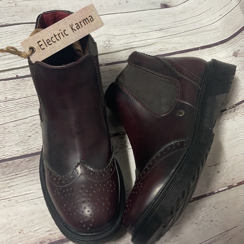 Electric Karma Deep Burgundy Ankle Boot Size 6